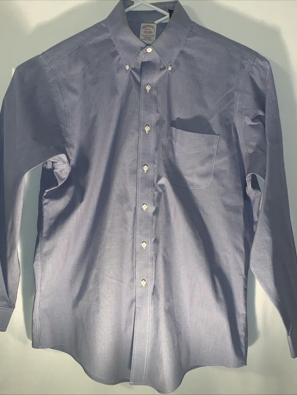 Brooks Brothers 346 Button Down Shirt Men's Size 16 1/2-4/5 Long Sleeve Checks